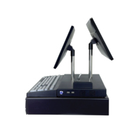 Caja Registradora, Sistema POS de Doble Pantalla con Impresora, Cajón de Efectivo, Terminal POS Todo en Uno