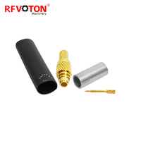 Conector Coaxial RF MMcx Macho Recto Chapado en Oro WTR100 para Cable RG316 RG174, Suministro de Fábrica, En Stock