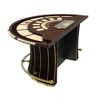 YH Luxueux Black Jack Gamble Table Casino Mesa De Blackjack Poker Table Avec Chips Plateau Repose-pieds