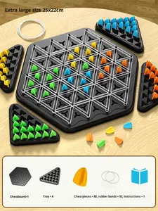 Chuỗi hình học cờ vua xuyên biên giới gia đình tương tác suy nghĩ tập thể dục đồ chơi ban nhạc cao su trò chơi với vật liệu nhựa - Product Image 2