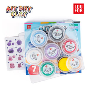 Ensemble de pâte à <span class=keywords><strong>modeler</strong></span> à séchage à l'air de 7 couleurs avec des moules - Pâte à <span class=keywords><strong>modeler</strong></span> sur le thème des animaux et de l'espace pour les enfants, jouets éducatifs DIY - Product Image 5