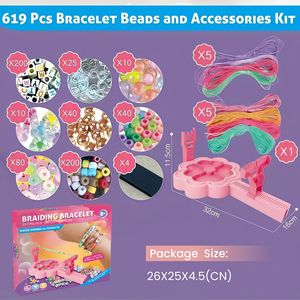 Ensemble de bijoux pour enfants, bracelet et collier <span class=keywords><strong>en</strong></span> perles colorées, bijoux faits à la main, bracelets et colliers <span class=keywords><strong>en</strong></span> résine <span class=keywords><strong>tressée</strong></span> pour enfants - Product Image 6