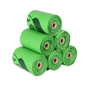 Hot Sale100% Biodegradable Disposable <b>Compostable</b> Certificated Rolled Pet Dog or Cat Poop <b>Bag</b> With Logo - Product Image 5