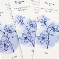 Boîte d'emballage cosmétique en papier mat écologique personnalisé avec instructions en relief en feuille d'or et conseils d'utilisation revêtus d'UV