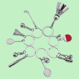 Regalos de Recuerdo para Clubes Deportivos, Llaveros Creativos con Forma de Balón Deportivo, Bádminton, Tenis, Béisbol, Ping-pong, Golf, Bolos - Product Image 2
