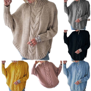 Factory <span class=keywords><strong>Outlet</strong></span> Jersey largo de punto coreano para <span class=keywords><strong>mujer</strong></span> Poliéster/Algodón Europeo Americano Transfronterizo Otoño Invierno Nueva colección - Product Image 1