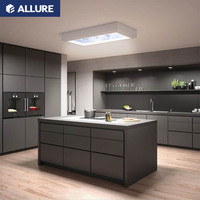 Meubles de cuisine Allure Smart Ready en MDF blanc avec dessus en marbre pour appartement – Designs d'armoires
