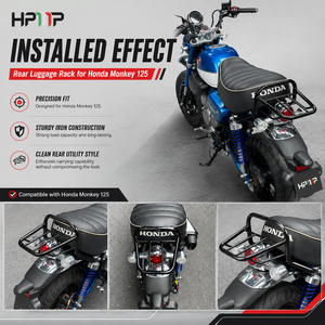 Porte-bagages arrière en fer pour moto, support de top-case, porte-charge arrière, accessoires compatibles avec <span class=keywords><strong>Honda</strong></span> <span class=keywords><strong>Monkey</strong></span> <span class=keywords><strong>125</strong></span> Monkey125 - Product Image 6