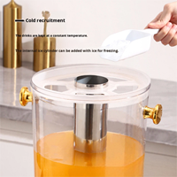 Luxuriöser Goldener Edelstahl 8L Lebensmittelechter Getränkespender mit Deckel und Zapfhahn für Milch, Kaffee, Limonade, Bier, Saft, Party-Servierflasche