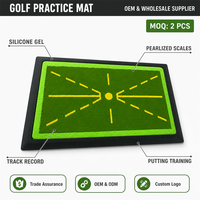 Tapis d'entraînement de golf en gel de silicone avec échelles perlées, aide à l'entraînement de putting en extérieur, fourniture directe d'usine