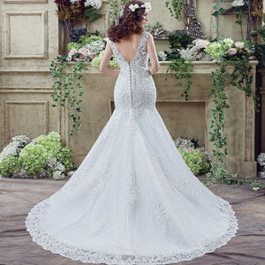 Vestidos de Novia Africanos 2019, Vestidos de Novia Sirena, Vestidos de Novia de Talla Grande, Vestidos de Novia Baratos con Cola de Pez L32264 - Product Image 3