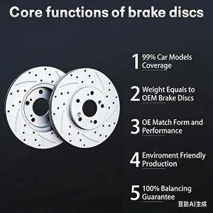 Disques de frein arrière ventilés, percés et rainurés pour Mercedes-Benz AMG, 360 mm, formule haute teneur en carbone, antichoc et antirouille - Product Image 3