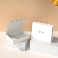 Caja de Regalo Rígida Blanca Plegable de Papel Personalizada para Vestidos, Caja de Regalo Magnética para Bufandas, Caja de Almacenamiento para Camisetas y Prendas