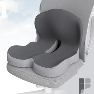 Memory Foam One-piece Seat Cushion Backrest Office Chair Cushion Massage Lumbar Support Pain Relief Breathable Car <b>Butt</b> <b>Pad</b> - Product Image 1