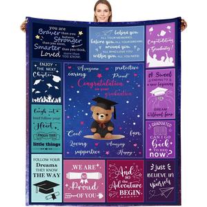 Assorted Print Birthday Floral Flannel Blanket Throw Blanket Nap Blanket <b>Machine</b> Washable Fade Resistant for Home Office Nap YH- - Product Image 3