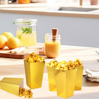 Boîtes à popcorn brillantes jetables en gros et boîtes d'emballage alimentaire pour nuggets de poulet et frites pour les cinémas et les parcs d'attractions