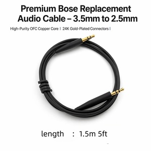 Câble Audio 2.5mm à <span class=keywords><strong>3</strong></span>.5mm mâle mâle 5.5ft/1.4M pour casque Bose Quiet Comfort 25 QC25 <span class=keywords><strong>QC35</strong></span> SoundTrue OE2 OE2i AE2 AE2i Stock - Product Image 4