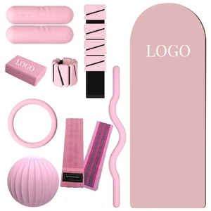 <span class=keywords><strong>Kit</strong></span> d'accessoires Pilates : Haltères en silicone, poids de cheville, anneau Pilates pour femme, <span class=keywords><strong>kit</strong></span> de puissance Pilates marron chocolat - Product Image 1