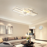 Usine en gros salon led lampe suspendue blanche plafonniers carrés