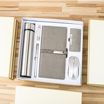 Vacuum Cup + Pen + USB Flash Drive + A5 Notebook + Name Card Holder + Mouse Promotional Gift