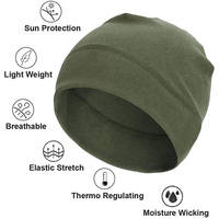 Invierno suave cálido en blanco deportes ciclismo esquí casco para correr interior para hombre Polar Fleece Beanie Skull Watch Cap Hat
