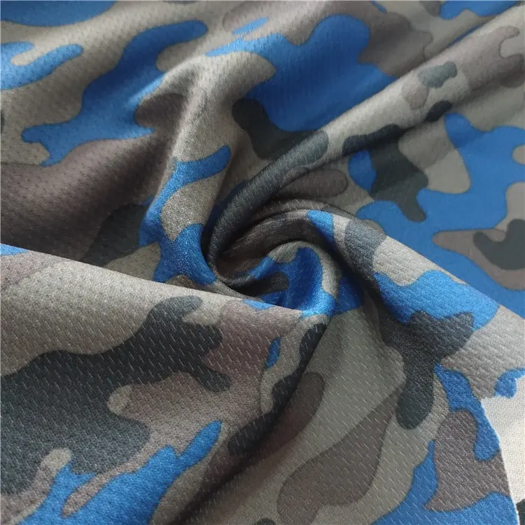 100% recycle polyester knitted recycled bird eye mesh print fabric