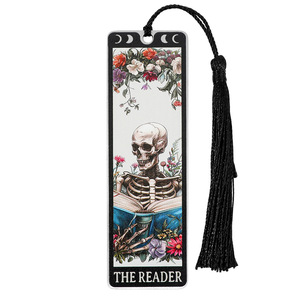Marcapáginas de Acero Inoxidable con Diseños Coloridos, <span class=keywords><strong>Tarot</strong></span>, Calaveras, Regalo para el Día del Maestro y Regreso a Clases - Product Image 5