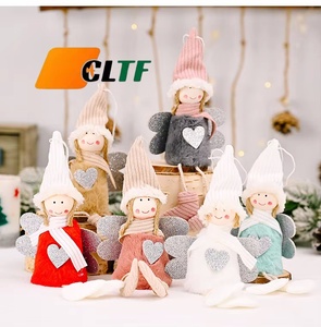 Décoration de Noël : Pendentif en peluche ange d'amour, breloque à suspendre, ornements mignons pour enfants, pour sapin de Noël - Product Image 1