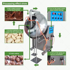 Small Commercial Chocolate Sugar Bean Round Table Top Industrial <b>Candy</b> Enrobe Pan Coater Coating <b>Machine</b> - Product Image 5