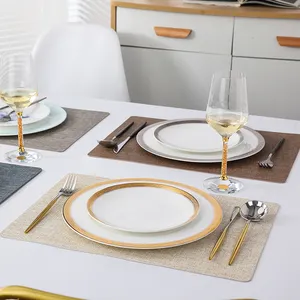 Double-sided Manteles Individuales De Mesa Tischset Set DE Table Mat Dining Place Mats Linen Table Placemats For Dining Table L