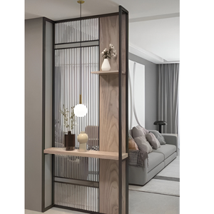 Venta directa de fábrica, Panel dorado de acero inoxidable cortado con láser, pantalla de partición para interior de oficina en casa, pantalla divisoria de pared para restaurante - Product Image 1