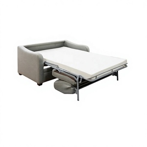 <span class=keywords><strong>Matelas</strong></span> en éponge haute densité rétractable pour articles ménagers modernes, cadre en métal, canapé-<span class=keywords><strong>lit</strong></span> intelligent en cuir véritable - Product Image 2