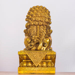 2025 personnalisable Foo chiens gardien Lion Statues cuivre Pixiu Figurine laiton FU chien pékin culturel <span class=keywords><strong>Statue</strong></span> pour la décoration intérieure - Product Image 4