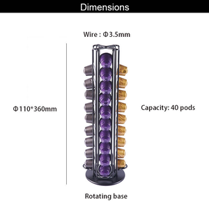 Support pour <span class=keywords><strong>capsules</strong></span> de café, capacité de 40 <span class=keywords><strong>capsules</strong></span>, compatible avec les <span class=keywords><strong>capsules</strong></span> <span class=keywords><strong>Nespresso</strong></span> Original, en stock - Product Image 2
