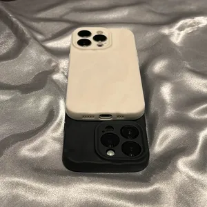 Custodia per telefono in Silicone morbido stropicciato Chic di lusso per <span class=keywords><strong>iphone</strong></span> 15 14 13 12 <span class=keywords><strong>11</strong></span> <span class=keywords><strong>Pro</strong></span> <span class=keywords><strong>MAX</strong></span> antiurto paraurti nero bianco <span class=keywords><strong>Cover</strong></span> posteriore - Product Image 4