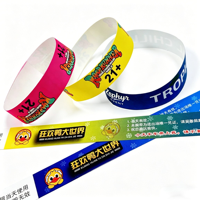 Bracelets jetables en papier Tyvek avec impression de logo personnalisée pour événements promotionnels et contrôle d'accès