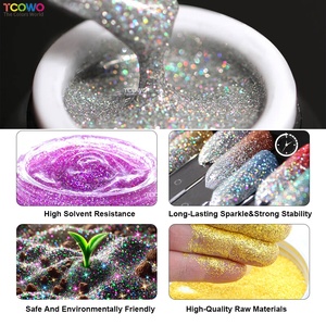 Polvo de purpurina de poliéster ultrafino para decoración de uñas de Gel corporal, serigrafía resistente a disolventes, pintura en aerosol, purpurina para cara y cuerpo - Product Image 3