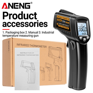 أننغ TH103 مقياس الحرارة الرقمي الصناعي ، شاشات الكريستال السائل ABS الخلفية ، أدوات عدم الاتصال OEM - Product Image 6