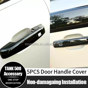 ฝาครอบมือจับประตูรถยนต์5ชิ้นอุปกรณ์เสริมภายนอกรถ ABS คุณภาพสูงสำหรับ500ถัง GWM - Product Image 2
