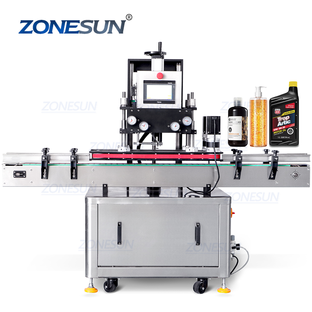 ZONESUN ZS-XG440S автоматический серво мотор велосипед/детскй 4-колесный флакон-капельница винт триггер пластиковая машина для укупорки бутылок