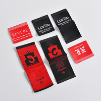 Étiquettes de vêtements en satin damassé tissé personnalisées à prix d'usine, étiquettes de logo personnalisées, étiquettes tissées pour vêtements