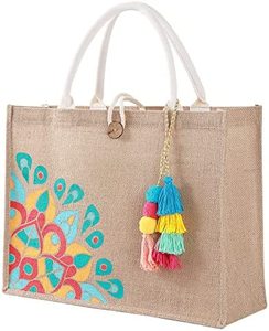 Vente en gros Sac de plage fourre-tout en toile de <span class=keywords><strong>jute</strong></span> naturel écologique imprimé personnalisé Sac à provisions de plage avec logos