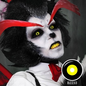 무료 샘플 Pseyeche 공막 렌즈 콘택트 렌즈 블랙 레드 공막 렌즈 22mm 코스프레 할로윈 사용 공막 렌즈 콘택트 렌즈 - Product Image 5