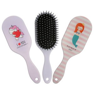 Cepillo de aire con diseño de unicornio, cepillo plano grande para alisar el cabello largo, herramienta de masaje y peinado. - Product Image 5