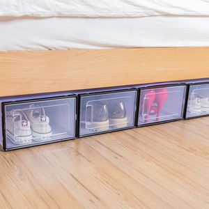 Organizador de Zapatos Transparente de Gran Capacidad, Caja de Almacenamiento Transpirable, Desmontable, Apilable, en Forma de Cubo - Product Image 4