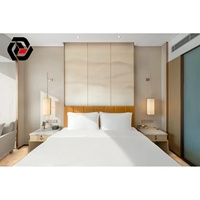 Ensemble de meubles de chambre d'hôtel de luxe, lit king-size en bois de haute qualité, structure durable pour chambre de villa, lit en bois pour appartement
