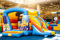 Château gonflable combiné avec toboggan sur le thème du poisson-clown, pour enfants, avec zone de jeu sous-marine, en PVC de qualité commerciale, écologique, Max