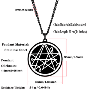 HLSS454 Marque de Cthulhu Symbole Mythos Sigil de la passerelle Amulette Talisman Collier pendentif en acier inoxydable découpé au laser