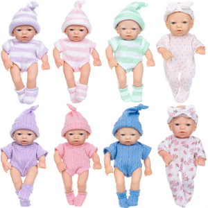 Mini muñeca Reborn de silicona de 7 pulgadas para niños, tamaño de 30 cm con ropa de PVC suave, juguete suave - Product Image 1