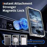 Funda Protectora para iPhone 18 Fold con Borde Elevado para la Cámara, Anillo Magnético Resistente, Compatible con Carga Inalámbrica, Transparente y Anti-caídas